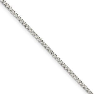 1.75mm, Sterling Silver, Round Solid Spiga Chain Necklace, 24 Inch